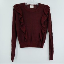 Aritzia Wilfred bernelle sweater ruffle open knit New women's size S