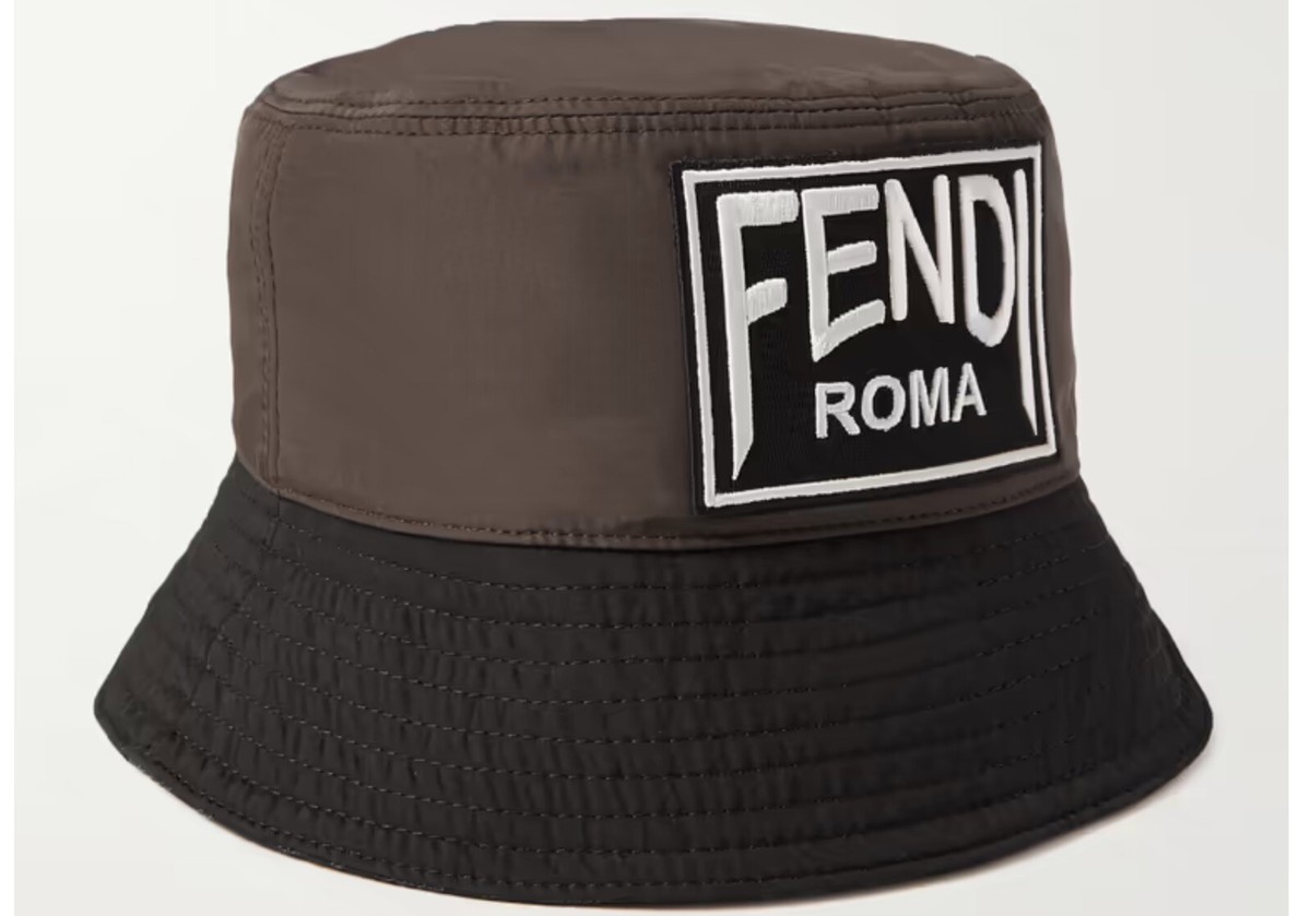 FENDI Logo-Appliquéd Canvas Bucket Hat Large UK - Main Image