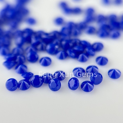 0,8~3,0 mm500 pezzi tondo resistente al calore blu nano lapislazzuli sintetici per gioielli - Foto 28 di 32