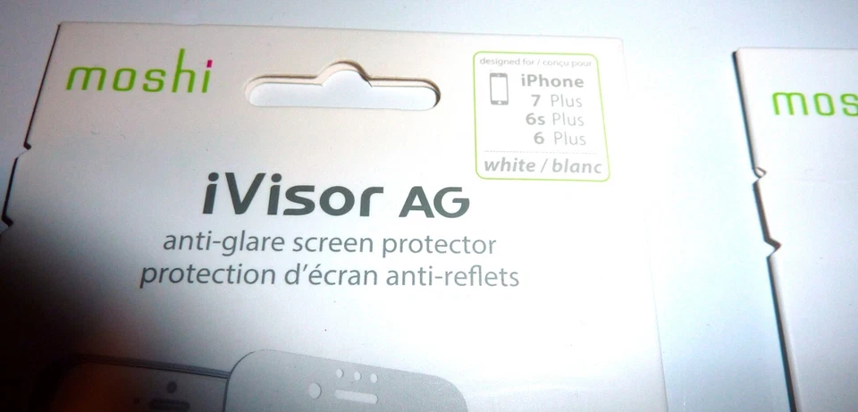 Moshi 1 Negro y 1 Blanco AG iVisor Protectores de Pantalla 2 iPhone 6 Plus / 6s Plus Foto 2 de 4