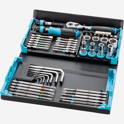 Hazet 2200SC-32 SmartCase Bit/Socket Set with Ratchet, 1/4'' Drive, 59 Pieces