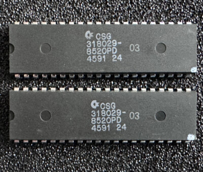 8520PD MOS/CSG ODD EVEN (x2) from an Amiga 500+ rev.8A #45 91