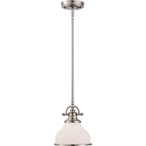 Quoizel GRT1508BN Grant One Light Mini Pendant Fixture, Brushed Nickel - Picture 3 of 4