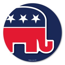 Republican Elephant Circle  Magnet