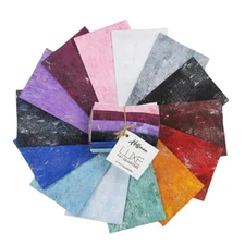 Hoffman Fat Quarter Set - Luxe Blender with Silver Gild - (14) 18" x 22" Fabric