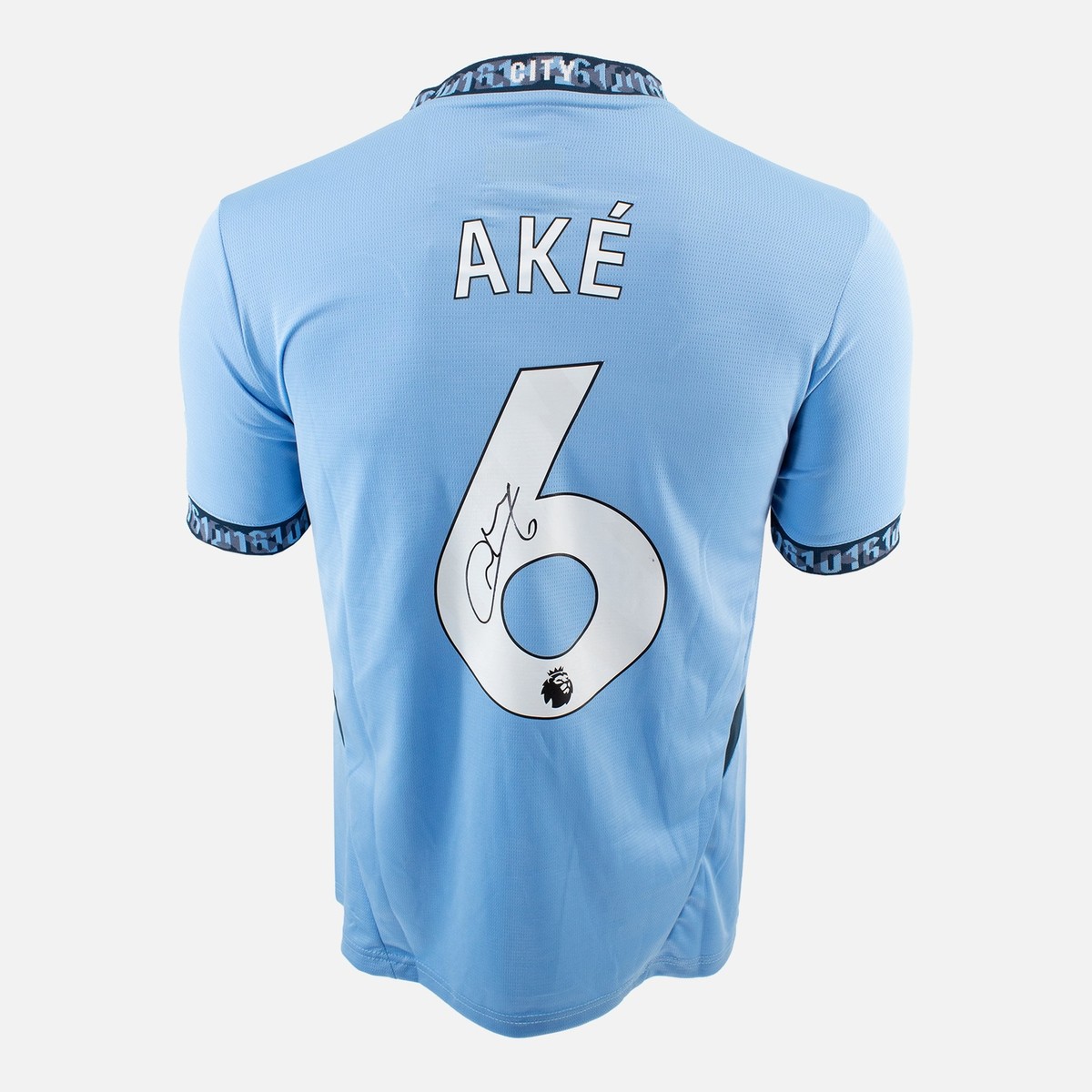 Manchester City Ake 6番 Lサイズ シャツ 旧正月 Nathan Ake Signed Manchester City Shirt 2024-15 Home [6] | eBay