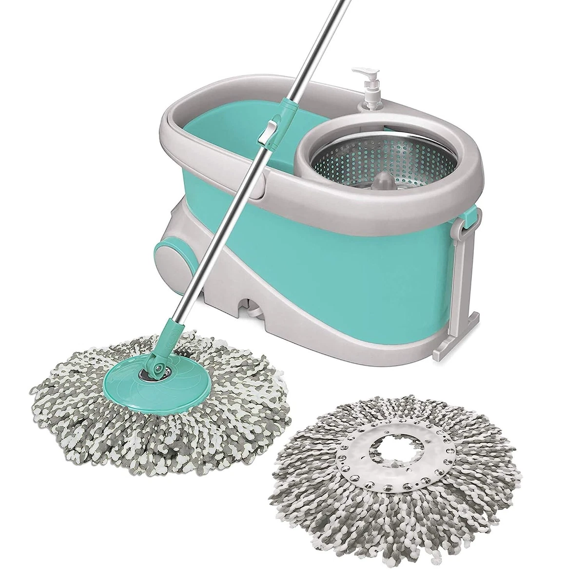 Milton Prime Spin Mop with Big Wheels and Bucket Floor Cleaning Mopping System