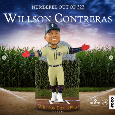 Willson Contreras Chicago Cubs 2022 Dyersville Cornfield Bobblehead - Ltd Ed 322