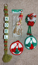 Vintage Christmas Handmade Wall Decorations macrame Crochet Bells