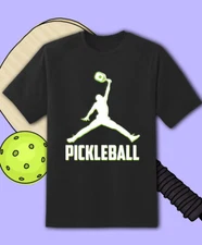 Pickleball Sports Jumpman  T Shirt  Fast Ship!