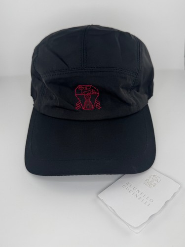 Brunello Cucinelli Men's Black Vintage Cap Hat One Size