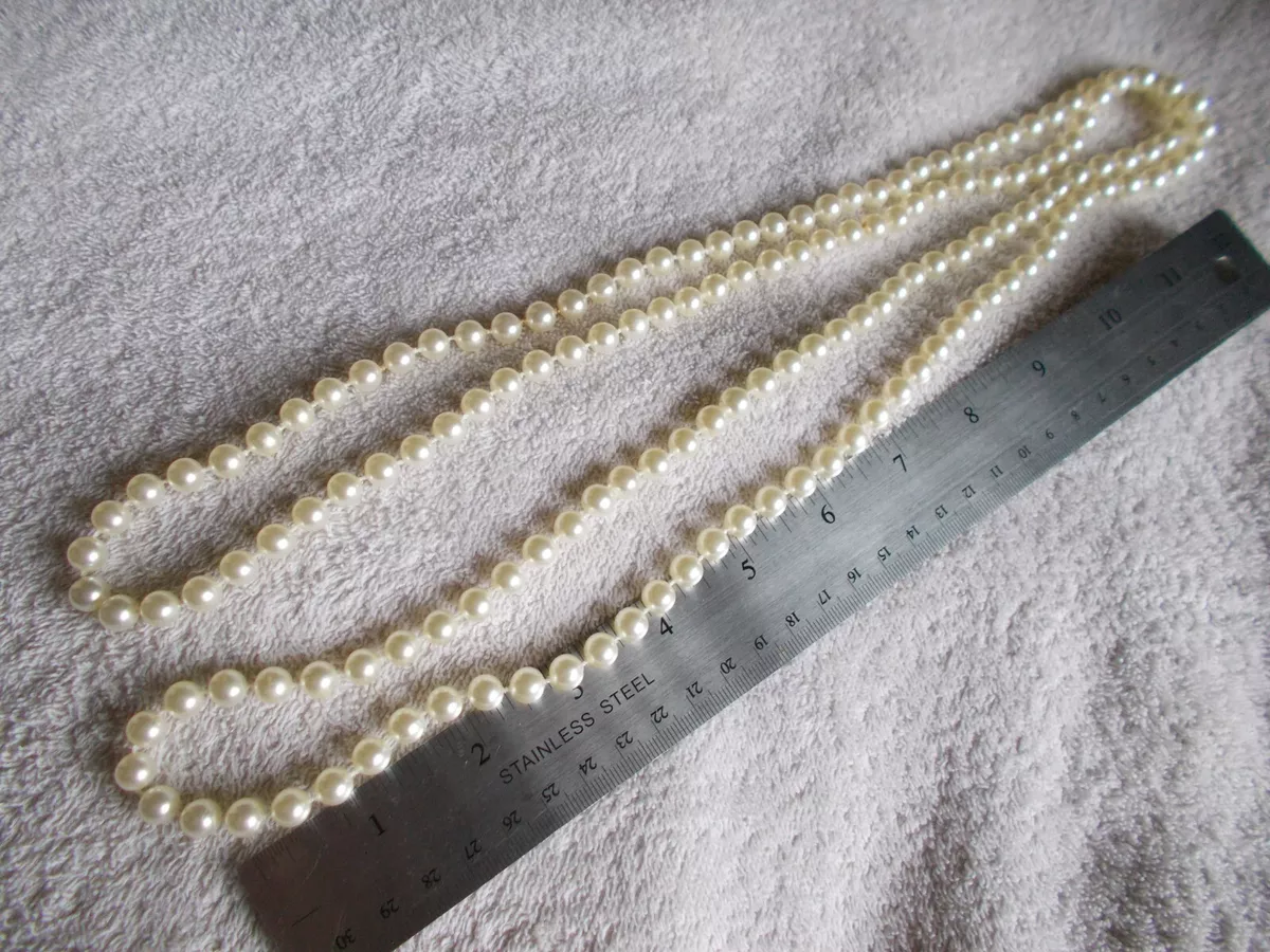 Pearl bead necklace - 54 costume jewellery (fake pearls - not real pearls)