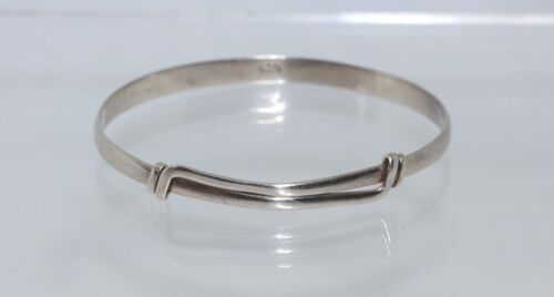 QUALITY VINTAGE MODERNIST STERLING SILVER SLIDING BYPASS BANGLE 13.9 grams af - Bild 2 von 15