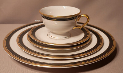 Pickard Black Satin (5 Piece) Place Setting NEW!