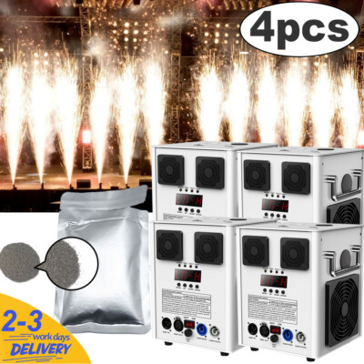 4X Cold Spark Firework Machine DMX Stage Atmospheric Effect Show Wedding Party