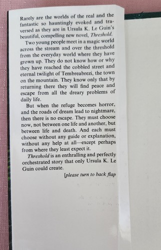 Threshold by Ursula Le Guin, Hardcover, 1980, Ex-Library - Picture 16 of 22