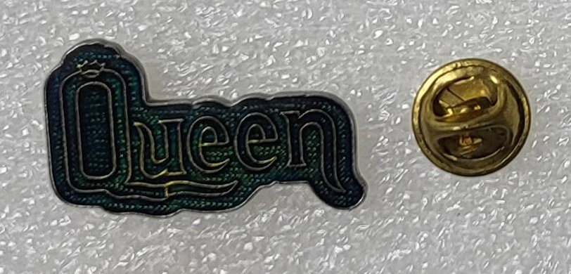 1980s QUEEN Lapel Pin 3 x 1.75 cm (1.2" x 0.7") Freddie Mercury, Glam Rock