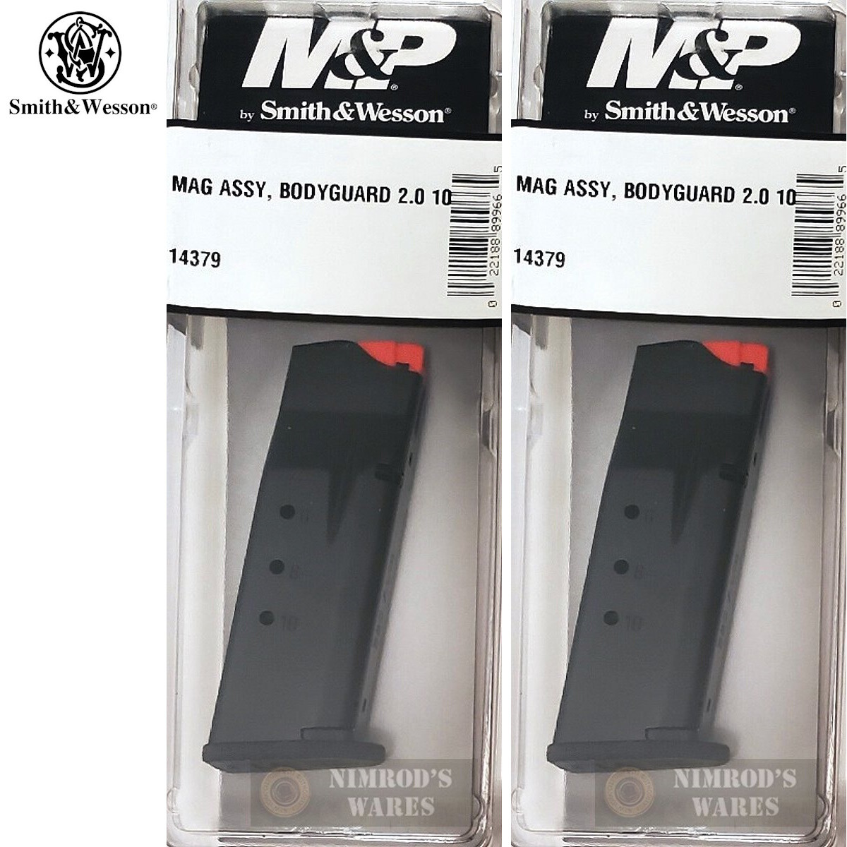 S&W Bodyguard 2.0 .380 ACP 10-Round MAGAZINE 2-PACK Steel