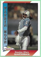 1991 Pacific Football Warren Moon #181 Houston Oilers👍
