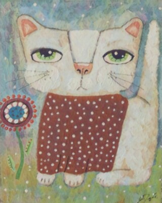 Art PRINTS, Wall Art, Naive Art, Cat Art Print