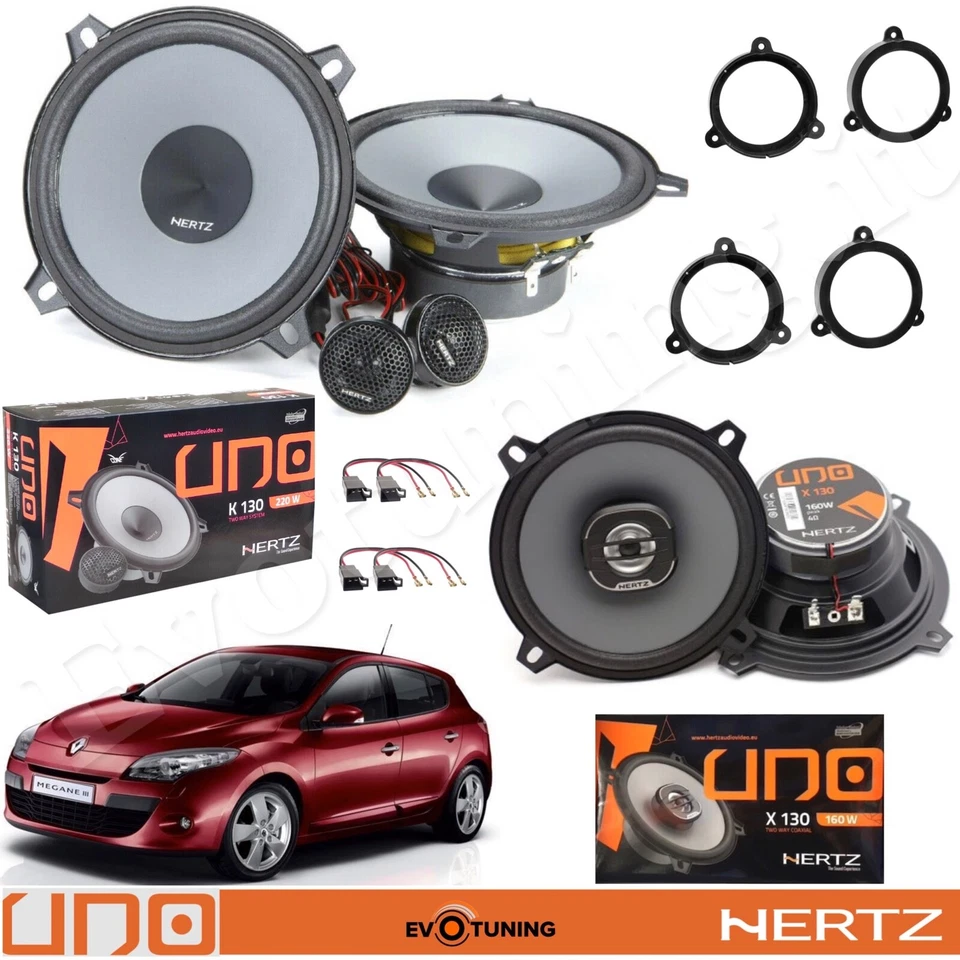 Kit 6 Casse Altoparlanti Hertz Anteriori e Posteriori Renault Megane III 2008-14