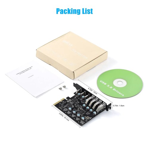 7-Port Desktop Expansion Card 20G 4*USB Type-A 3*USB Type-C For Win10 For Mac - Afbeelding 12 van 12
