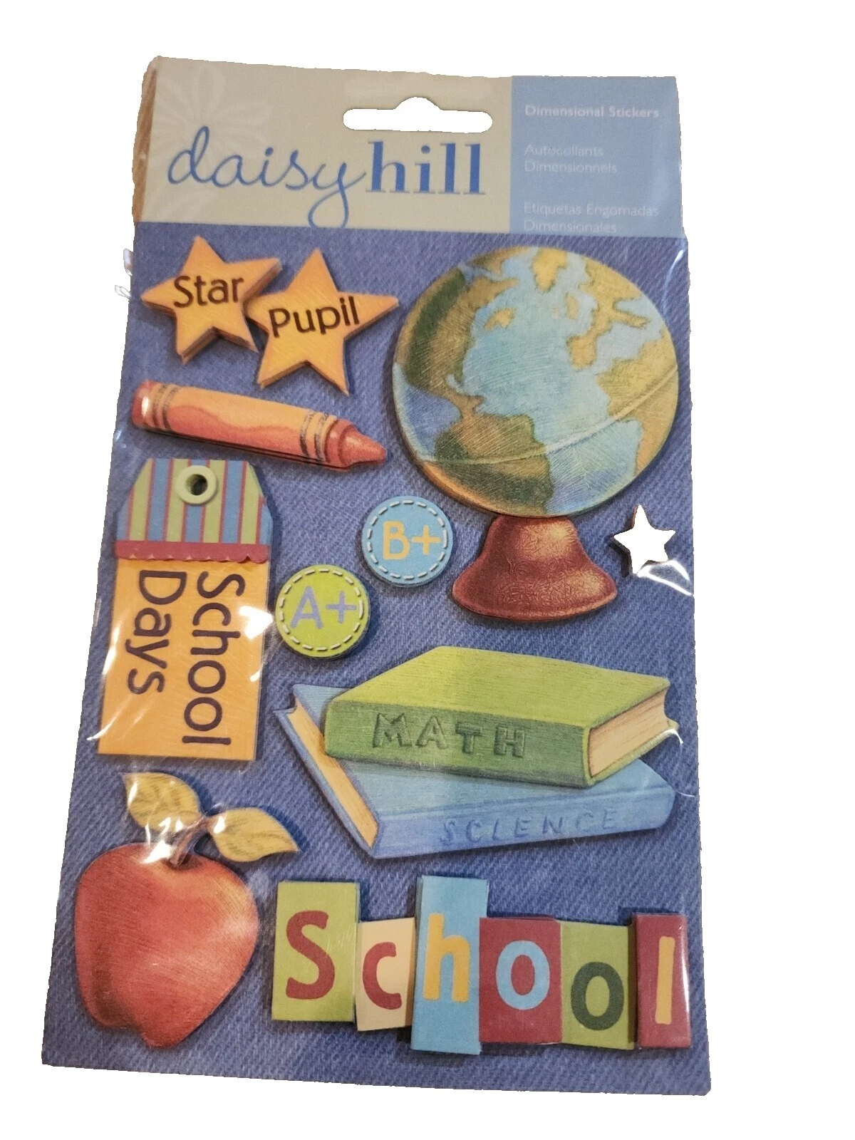 Multi-Color Escuela y educación dimensional Pegatinas para colecciones de Recortes