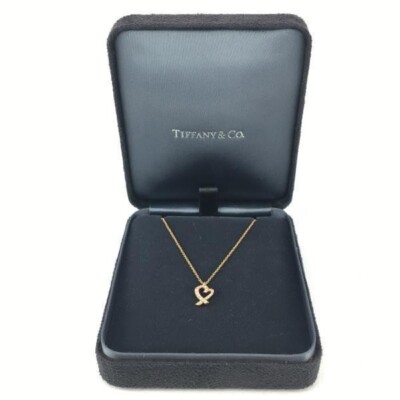 Tiffany & Co. Loving Heart Anhänger Diamant Damen Halskette K18 Gelbgold