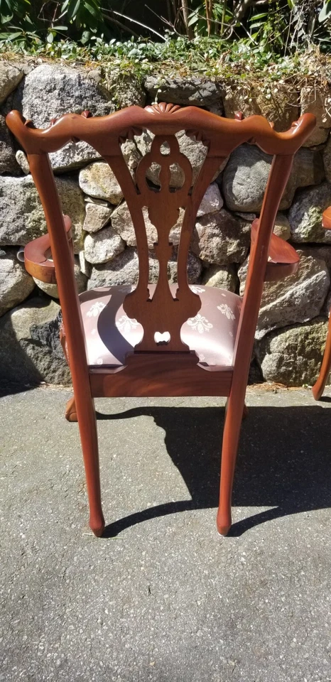 Juego de 6 sillas de comedor estilo Chippendale vintage Foto 3 de 4