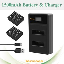 2X 1.5Ah Battery For Panasonic CGA-S005E CGA-S005 Lumix DMC-LX1 LX2 LX3 +Charger