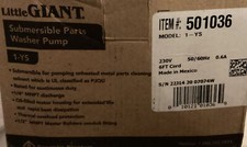 Little Giant 501036 230V Small Submersible Pump 205 GPH @ 1' 50/60 HZ 6’ Cord