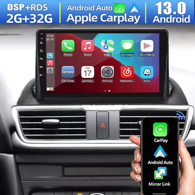 For Mazda 3 2014-2019 Car Stereo Radio Android 13 Carplay GPS Navigation +Camera