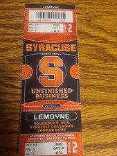 Lemoyne @ Syracuse Men's Basketball Unused Ticket Stub 11/9/2010
