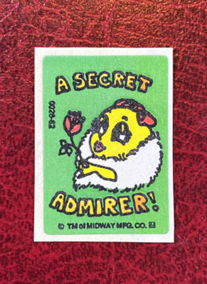 Vintage Ms.Pac-Man 80s Scratch And Sniff Sticker- Rose -Read Item Description