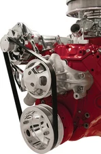 BILLET SPECIALTIES SBC SERPENTINE PULLEY KIT,POLISHED,ALTERNATOR,CRANK,WP,3110PC