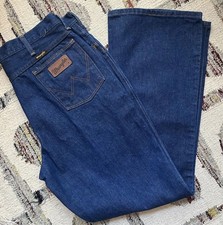 Vintage 70s 80s Wrangler 82611NV Boot Cut Denim Jeans 38x32 Now 36.5x31 USA Made