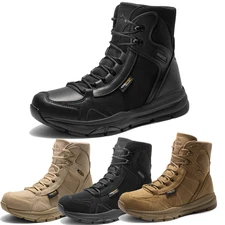 Mens Military Boots Work Tactical Boots Lightweight Hiking Boots Combat Boots