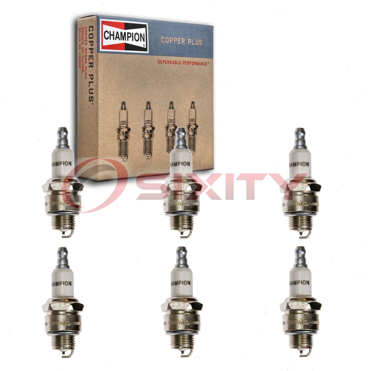 6 pc Champion Copper Plus 973-1 Spark Plugs for RJ19HX 92161 6787 5798 nm