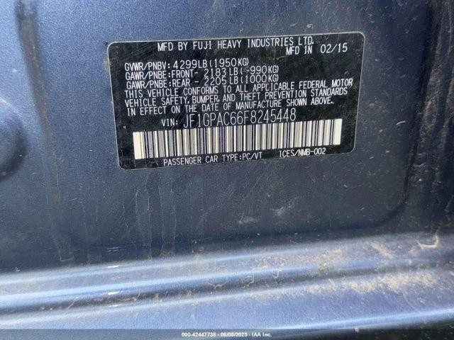 Used Left Headlight Assembly fits: 2015 Subaru Impreza 2.0L VIN A 6th digit with - Image 2 of 4