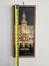 LEIPZIG Vintage MARQUETRY City Wall Artwork Wood Inlay