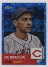 2022 Chrome Platinum Anniversary Blue Mini-Diamond Refractor Lou Boudreau 1f60