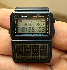 Vintage Casio DBC-60 Data Bank Quartz Digital Calculator Date Black