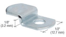 CRL Zinc Plated Offset Mirror Clip for 1/8" Glass Pack of 100 by CR Laurence - Picture 2 of 3
