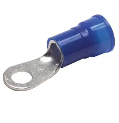 CRS-ZY-0625  Ring Tongue Terminal, M6, 1/4'', 6 AWG, CRS Series, Blue