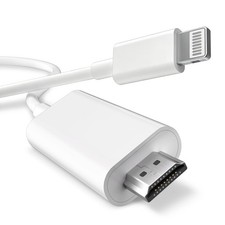 10FT Lightning to HDMI Adapter Cable for iPhone iPad 1080P 60Hz MFi White
