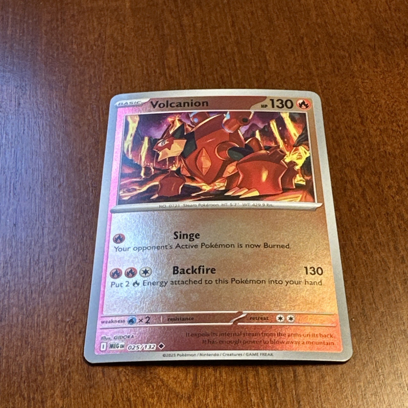 Volcanion 025/132 Me01: Mega Evolution Reverse Holo NM