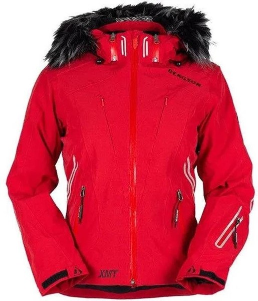 Women Bergson Jacket Red Elastane 38