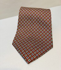 Ralph Lauren 100 Silk Hand Made Tie 56    Long Red Purple Green Yellow