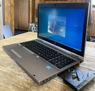 15.6'' HP 8560/70p Laptop Windows XP 32 Bit 2ghz 250gb Serial Port + New Battery