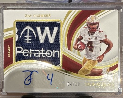 2023 Immaculate Collegiate Zay Flowers PPRA-ZAF BOWL Patch Auto RC /10 RPA 